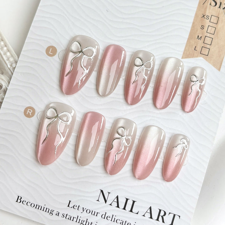 Elegante mit Rhinestones dekorierte Press-On Nägel