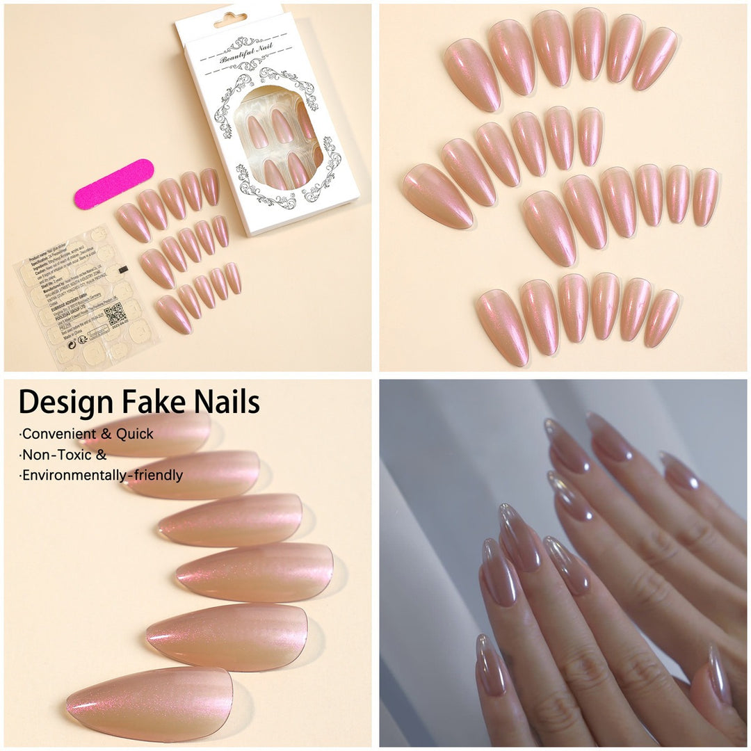 Kunstnagelset mit eleganten Stiletto-Spitzen und mattem Finish Karnz
