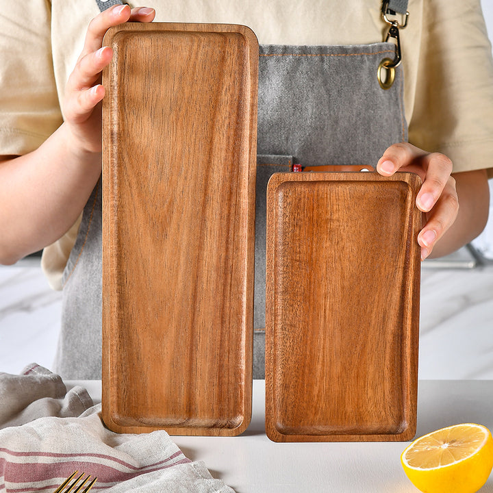Elegantes Holzserviertablett mit Erhöhter Kante Karnz