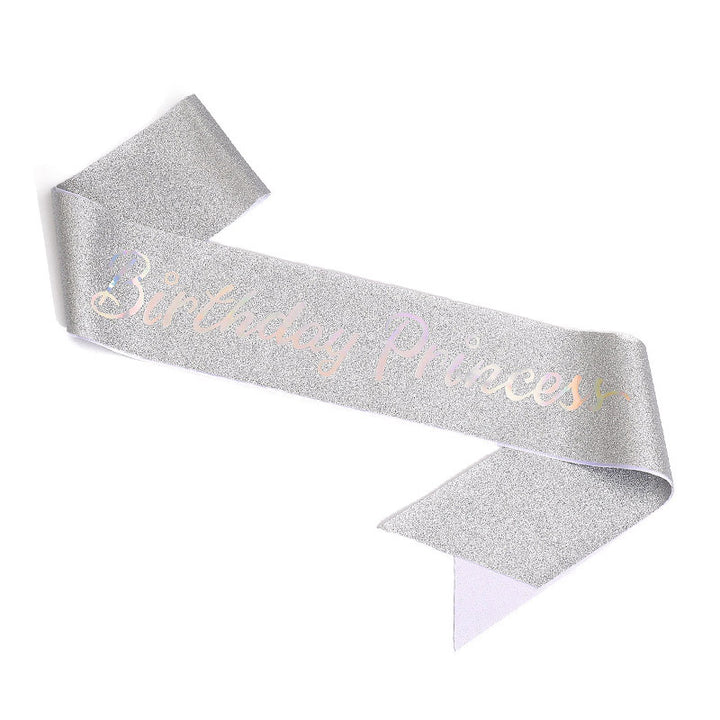 Damen Glitzernde Prinzessinnenkrone mit Birthday Princess Schärpe Karnz