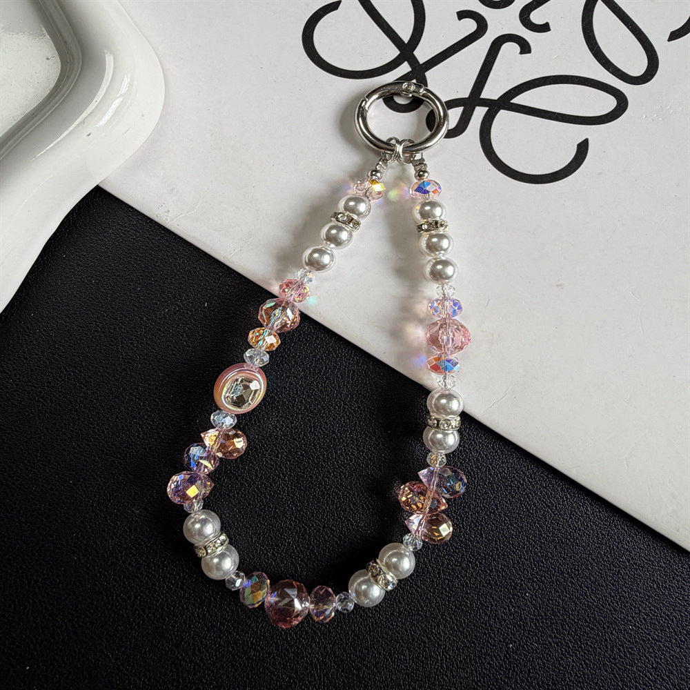 Elegante Perlen Charm Schlüsselanhänger Karnz 1790135736