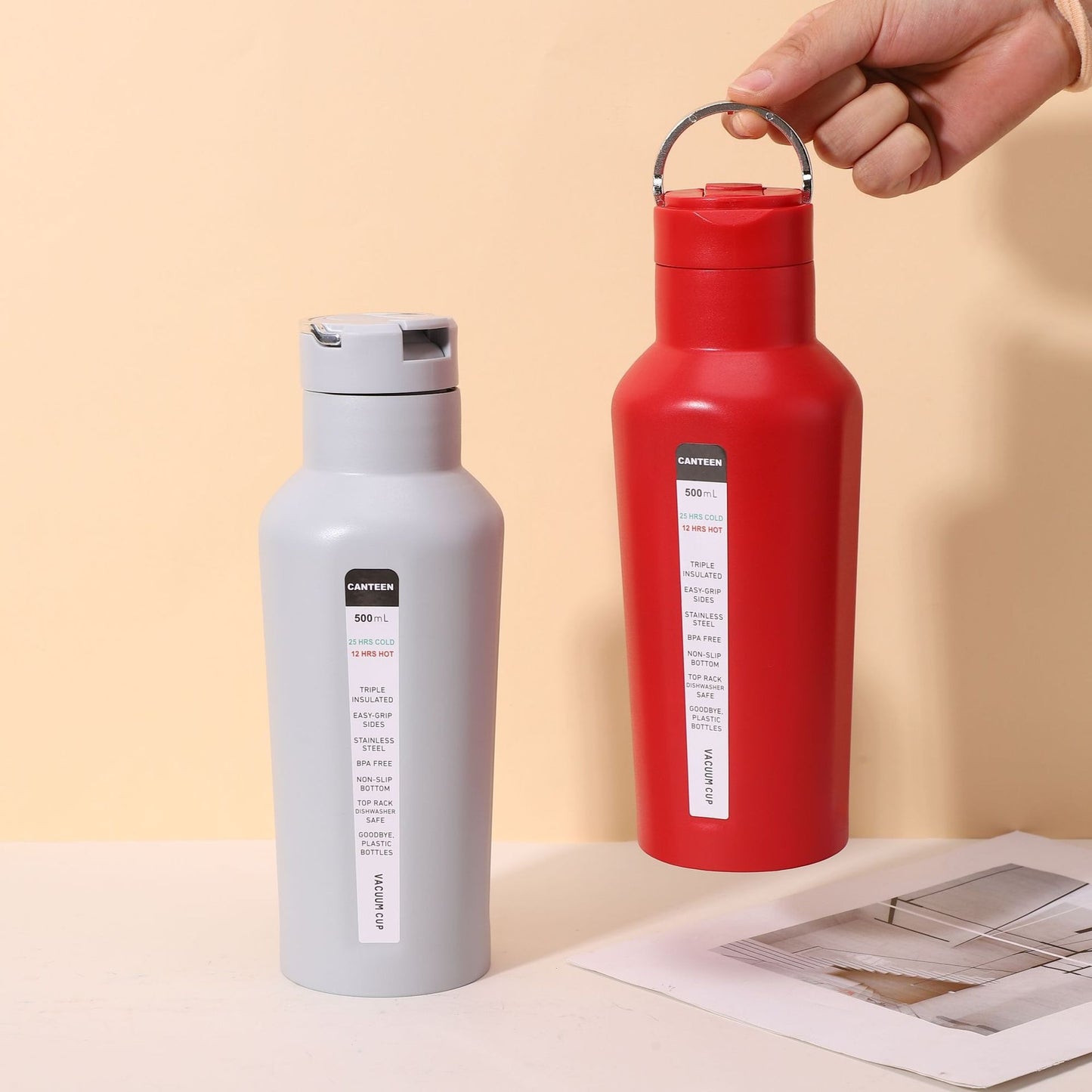 Damen Edelstahl Trinkflasche Karnz