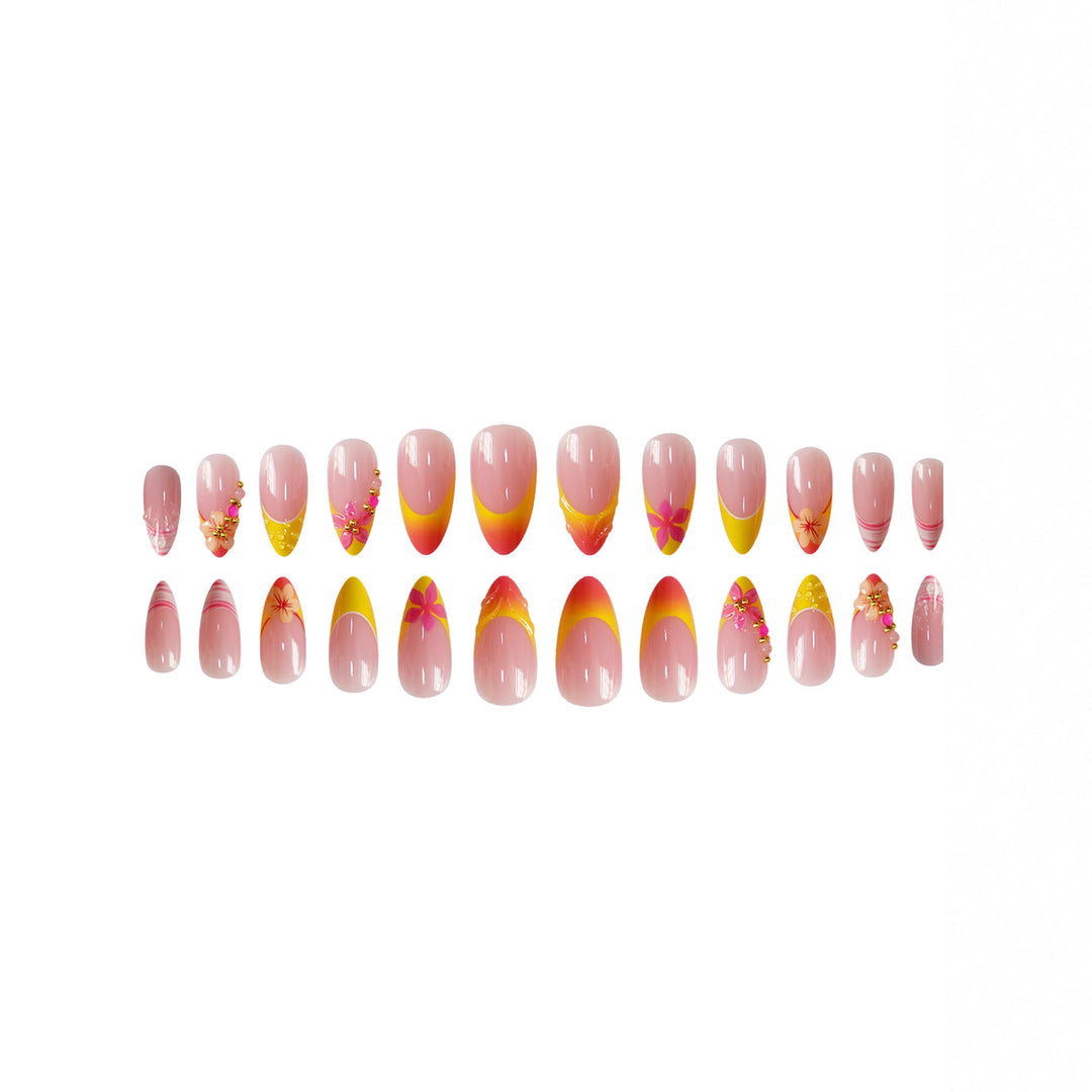 Dekorative Floral Nagelkunst Extensions Karnz