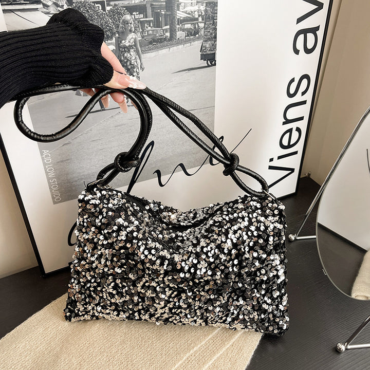 WoSparkling Pailletten Abendhandtasche Karnz