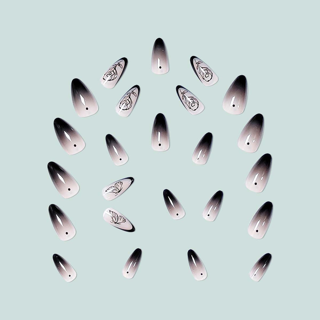 Elegante und kunstvolle Ombre-Nagelkunst Karnz
