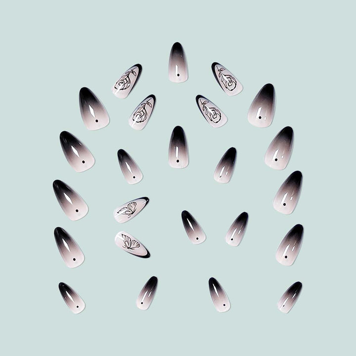 Elegante und kunstvolle Ombre-Nagelkunst Karnz