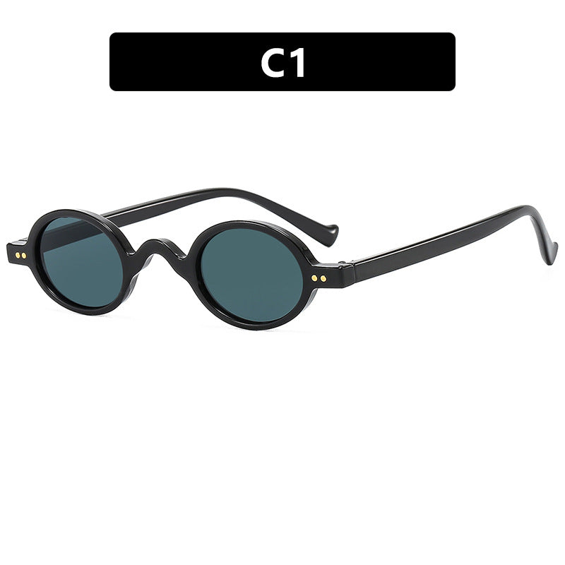 Damen runde Sonnenbrille mit markantem Design und hochwertigem Kunststoffrahmen Karnz