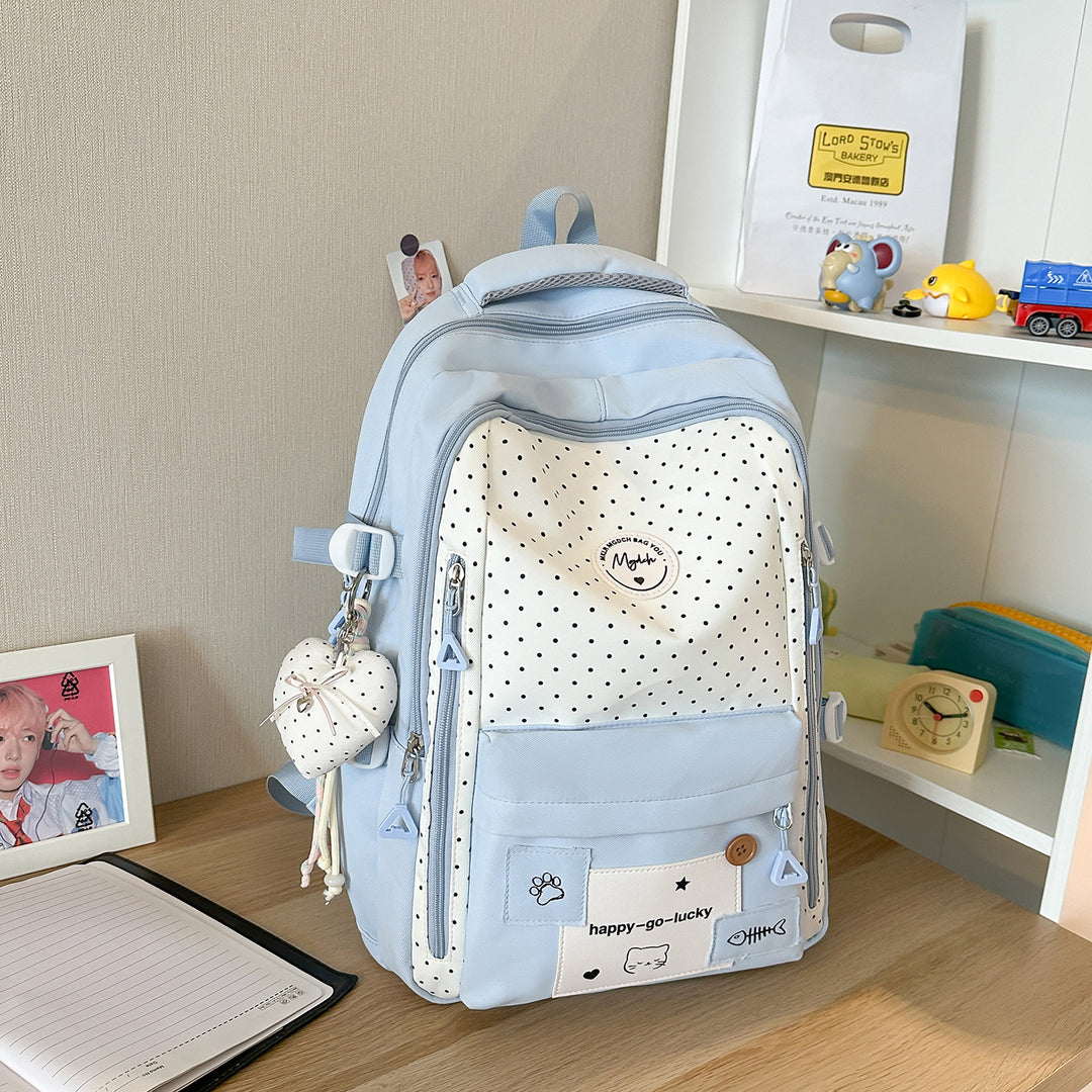 Verspielt Polka Dot Freizeit Rucksack Karnz