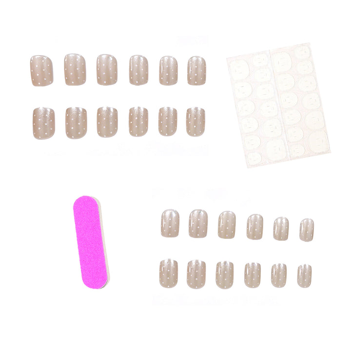 Elegante Glitter- und Punkt-Acryl-Nagelerweiterungen Karnz