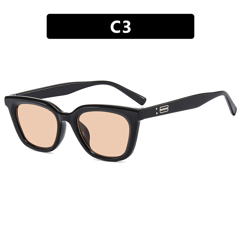 Damen stylische Sonnenbrille im modernen Design mit breitem Rahmen Karnz