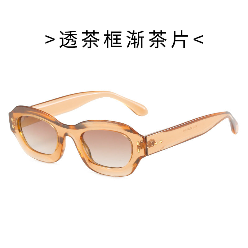 Damen Modische Sonnenbrille im Retro-Stil mit weitem Rahmen Karnz