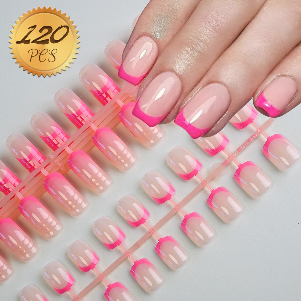 Dekoratives French Tip Press-On Nagelset Karnz