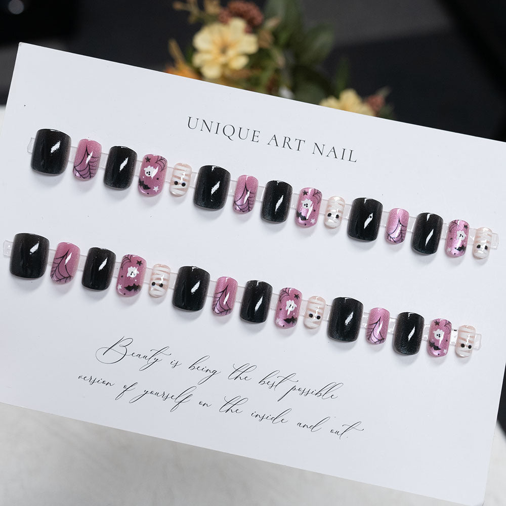Halloween-Themen Druck-On-Nagelkunst