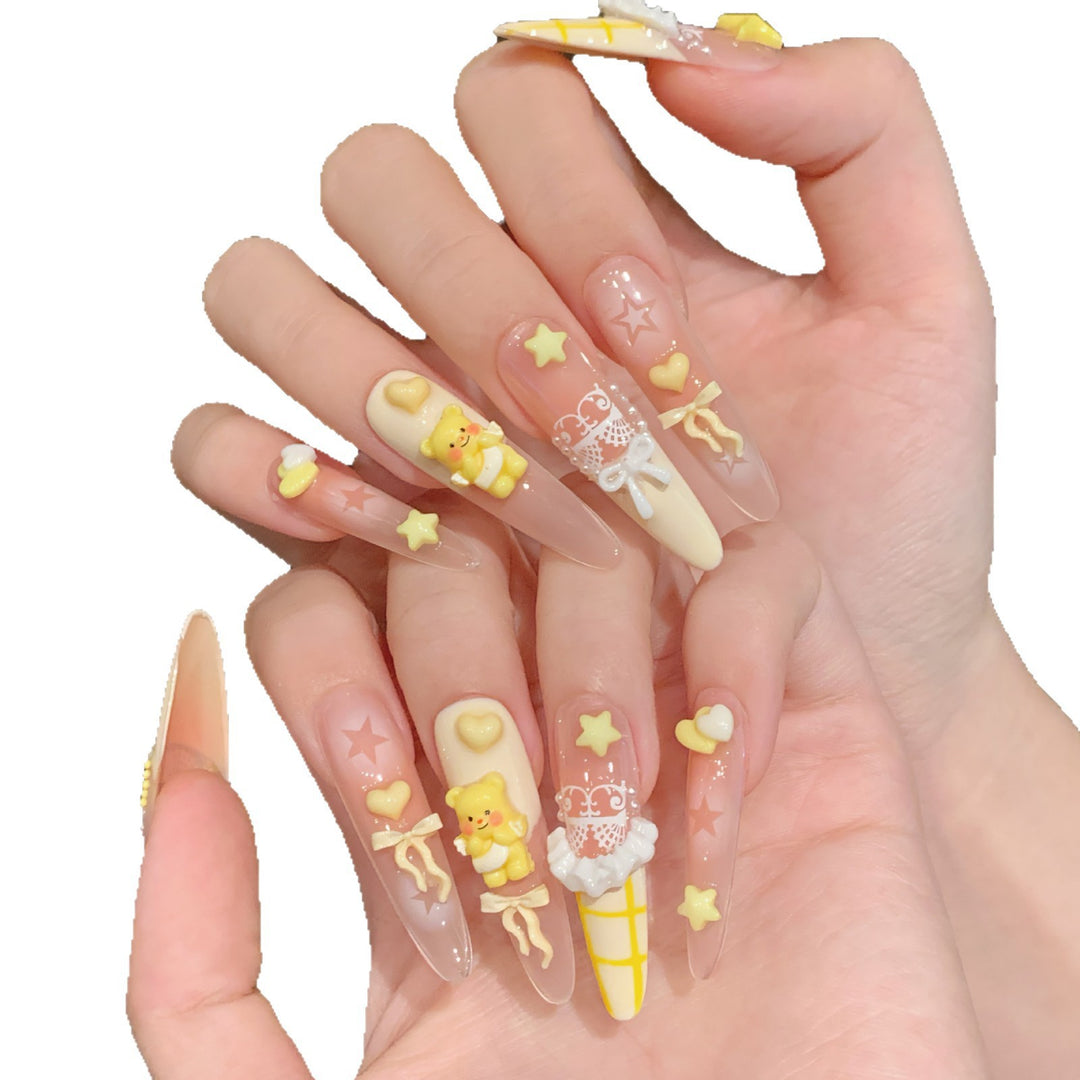 Verspielt 3D Nagelkunst Press-On Set Karnz