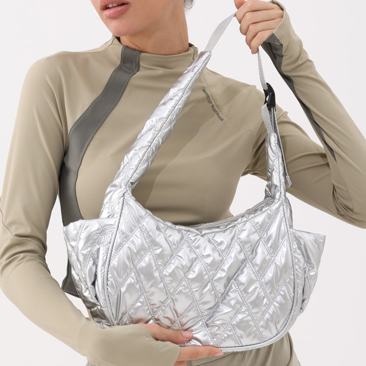 Gepolsterte Metallische Handtasche