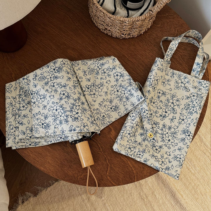 Damen Faltbare Einkaufstasche mit floralem Motiv Karnz