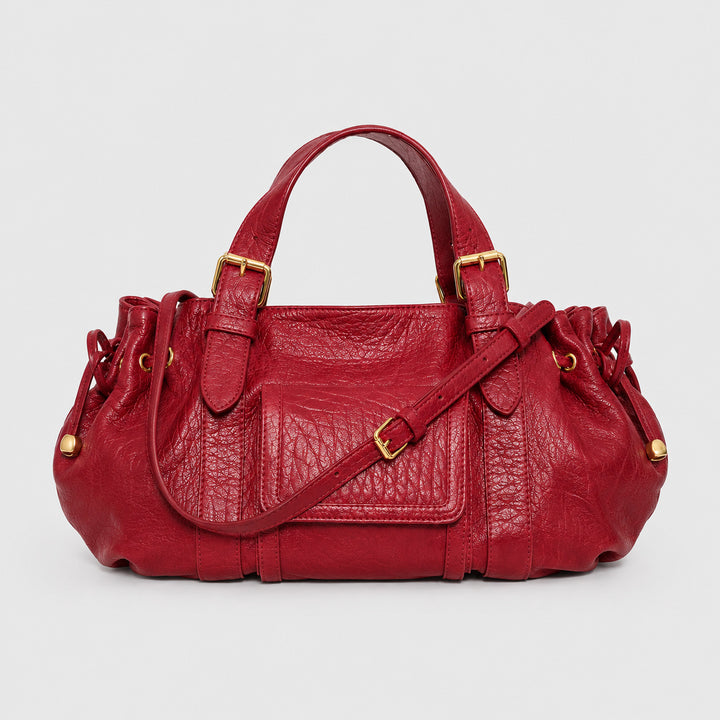 Luxuriöse Texturierte Lederhandtasche