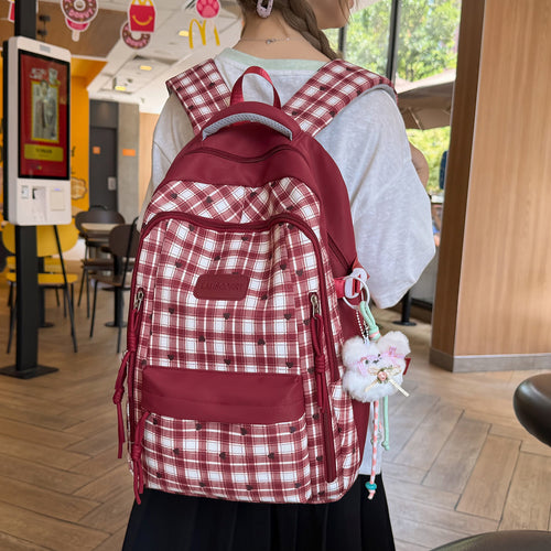 Multi-Funktionale Karierte Rucksack Karnz