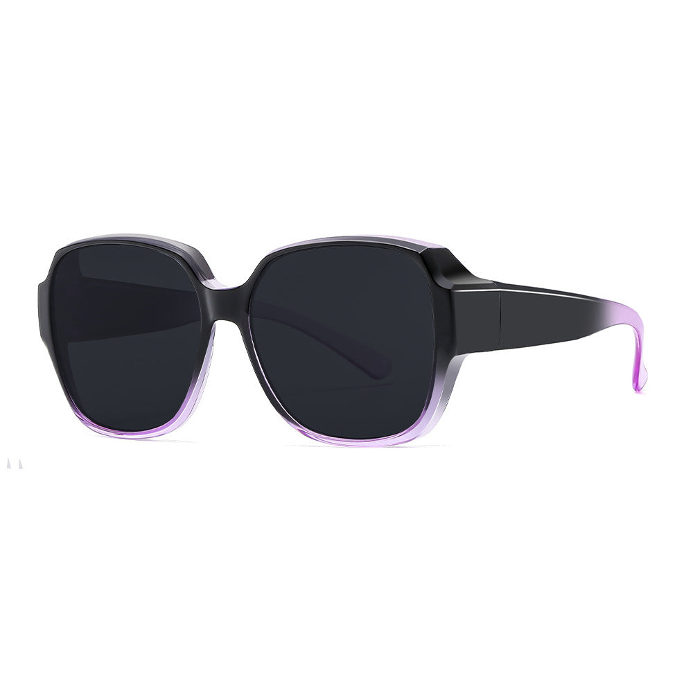 Damen Quadratische Sonnenbrille mit breitem Rahmen und UV-Schutz Karnz