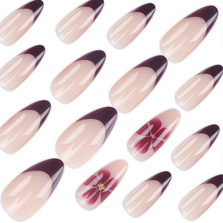 Elegante Floral Design Press-On Nails Karnz