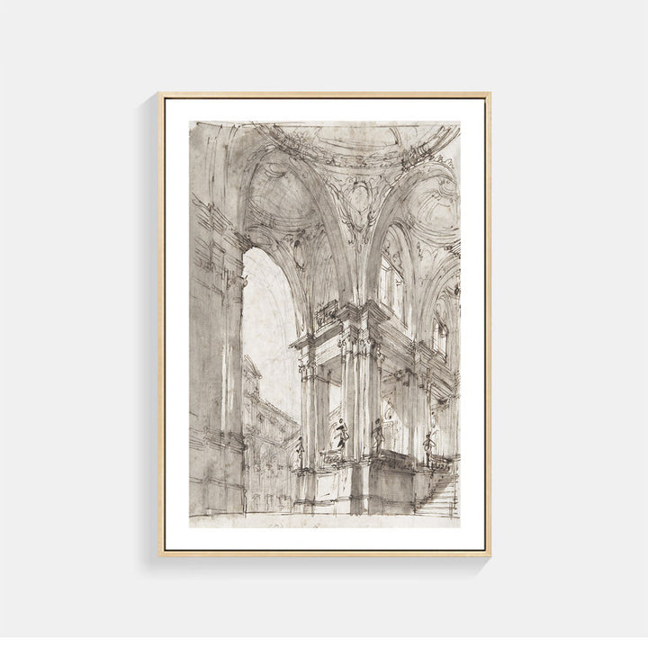 Architektonischer Skizzenkunst Druck für Wände