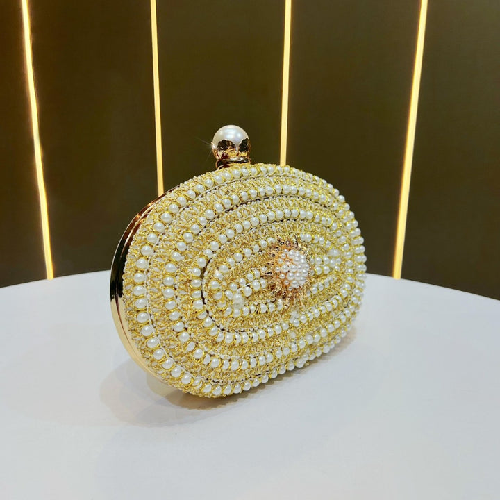 Elegante Perlen Abendtasche