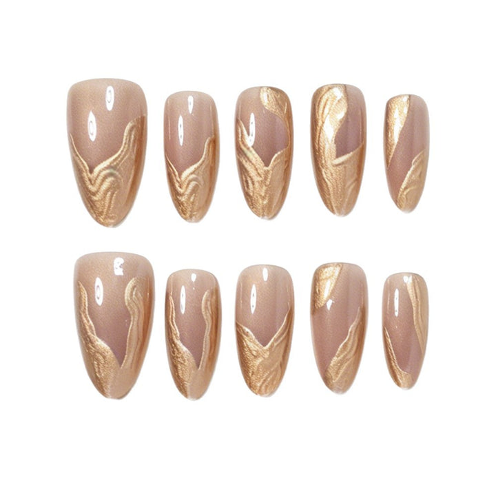 Premium Marmor Design Press-On Nagelset Karnz