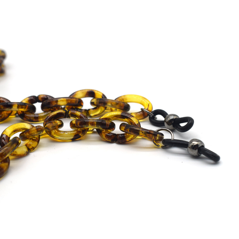 Stilvolle Schildpatt Brille Kette Karnz