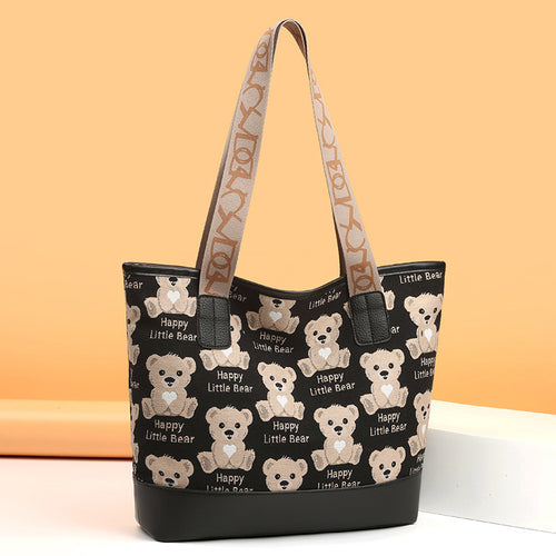 Verspielte Bärenmotiv Tragetasche
