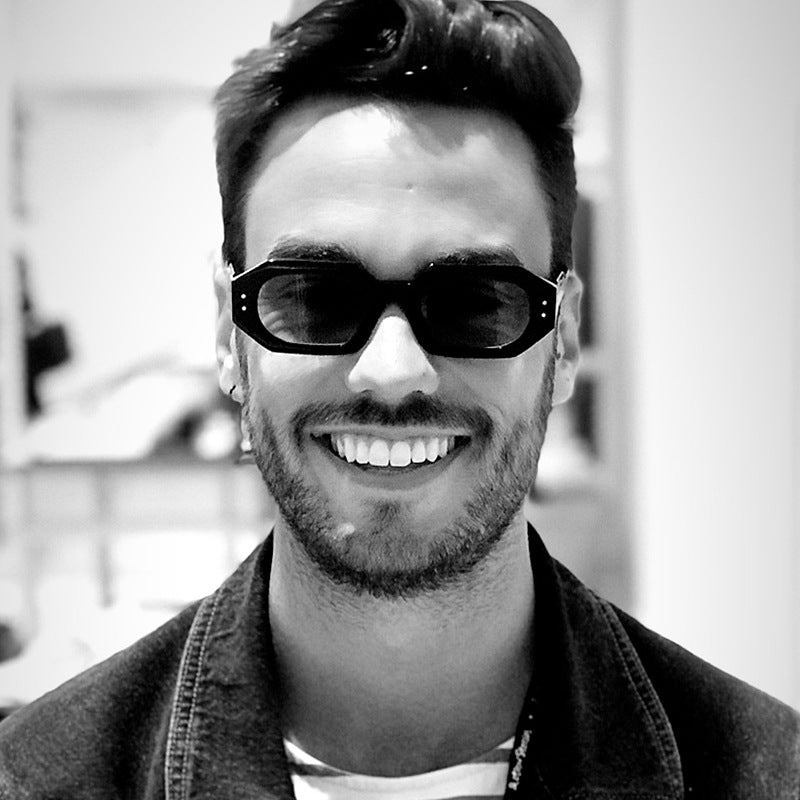 Damen Polierte Sonnenbrille im modernen Oktagon-Design Karnz