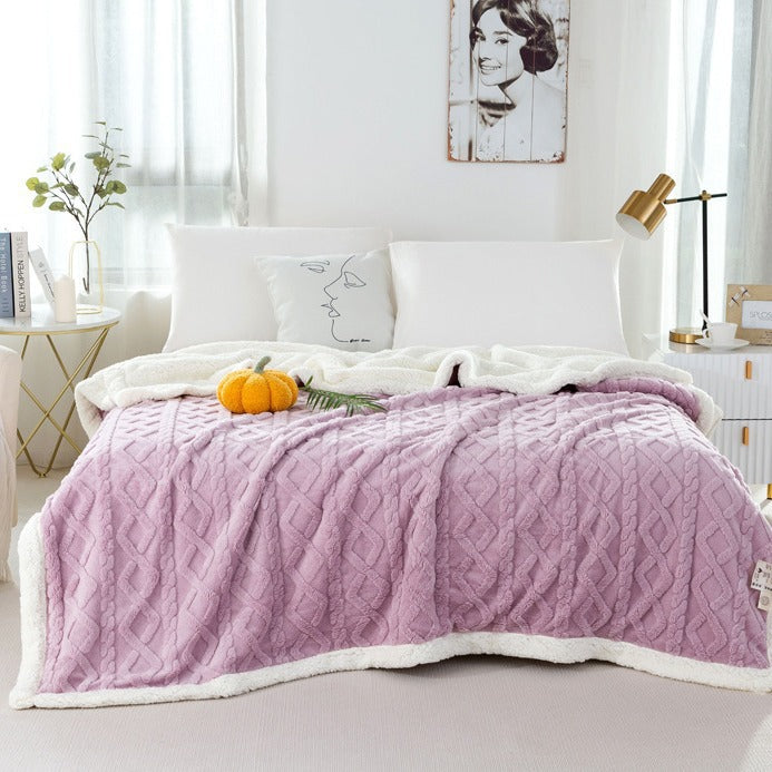 Gemütliche gemusterte Fleece-Decke
