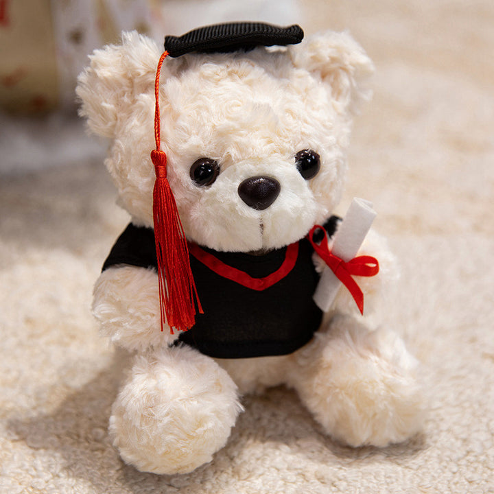Plüsch Weihnachts-Teddy mit Santa-Hut und Strickschal Feiertags-Huggable Stofftier Karnz