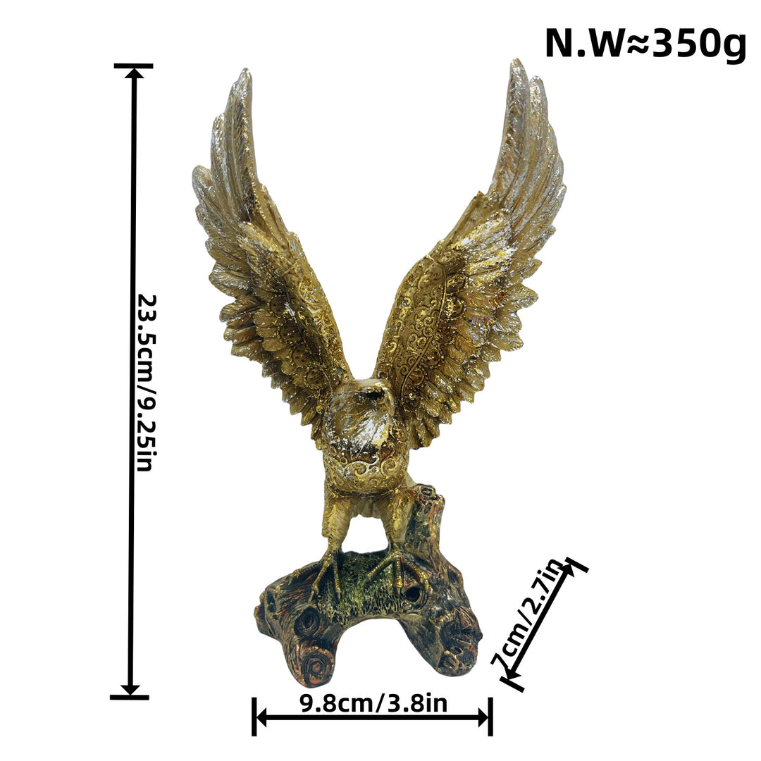 Elegante Gartenfigur mit Adler auf Baumstamm Karnz