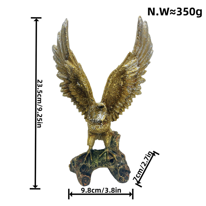 Elegante Gartenfigur mit Adler auf Baumstamm Karnz
