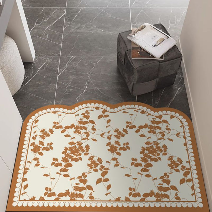 Elegante Blumen Fussmatte
