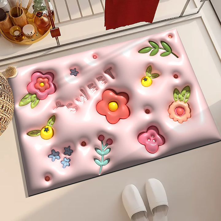 Badezimmer-Badematte mit floralem Muster