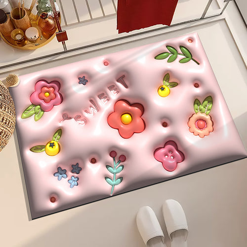 Badezimmer-Badematte mit floralem Muster