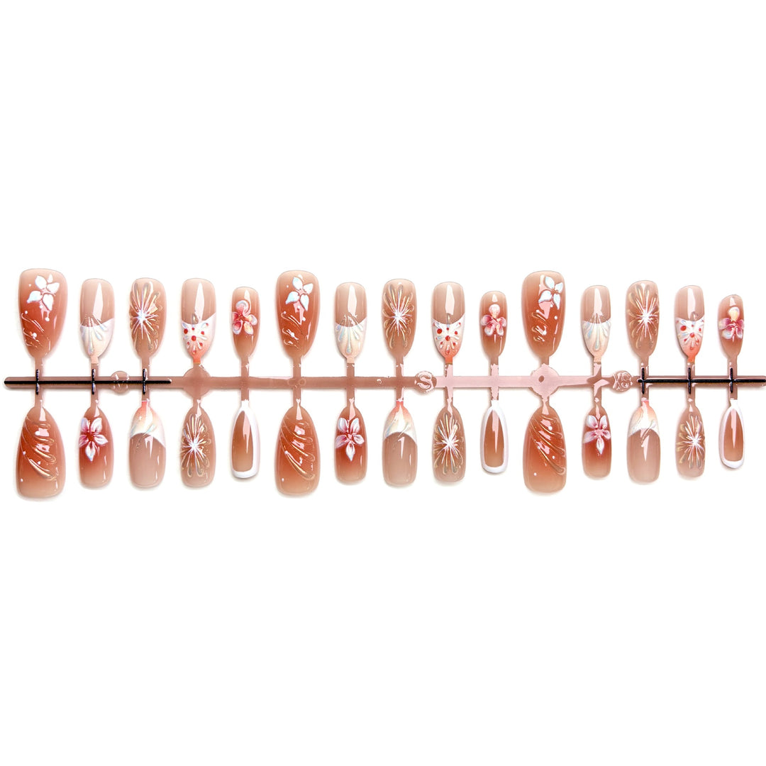 Dekoratives Floral Articulation Press-On Nail Set