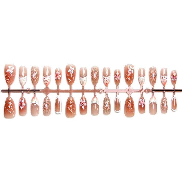 Dekoratives Floral Articulation Press-On Nail Set