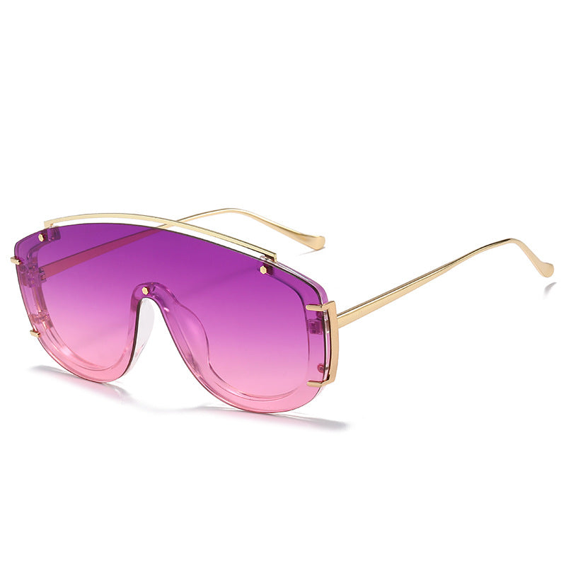 Modebewusste futuristische Schild-Sonnenbrille Karnz