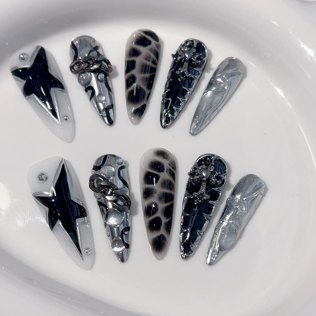 Gothic-Themen Druck-Nagelset