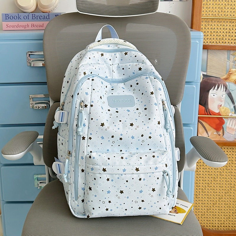 Stern-Druck Multi-Taschen Rucksack Karnz