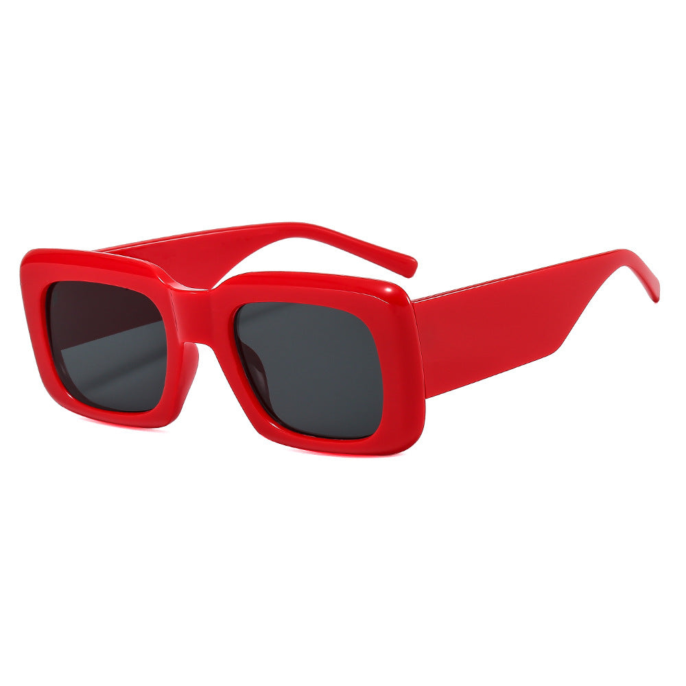 Damen oversized Sonnenbrille mit quadratischem Rahmen und transparentem Design Karnz
