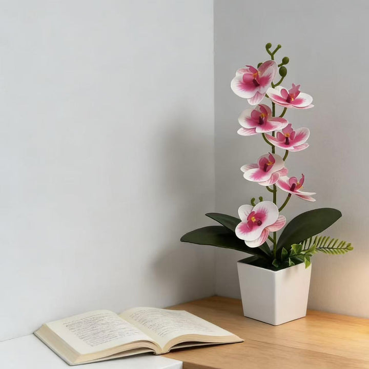 Realistische künstliche Orchideenblütenarrangement für die Innenausstellung