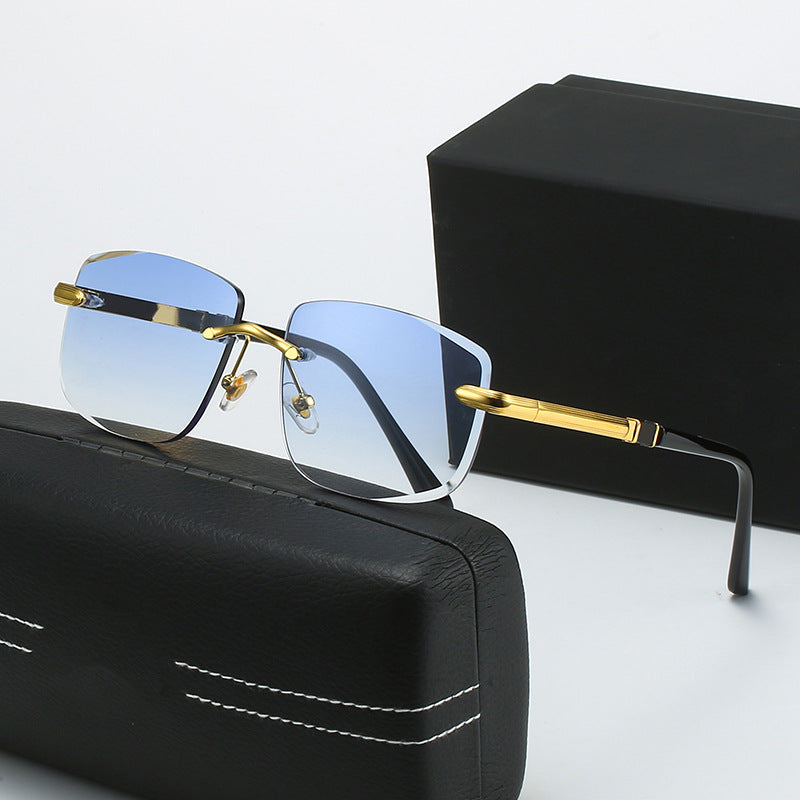Damen quadratische Sonnenbrille mit stilvollen Kunststoff- und Metalldetails Karnz