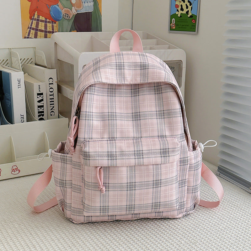 Stylische Karomuster-Rucksack Karnz