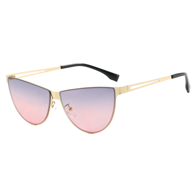 Damen Cat-Eye Sonnenbrille mit stilvollem Metallrahmen und schützendem UV-Filter Karnz