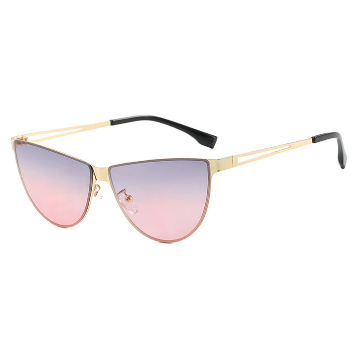 Damen Cat-Eye Sonnenbrille mit stilvollem Metallrahmen und schützendem UV-Filter Karnz