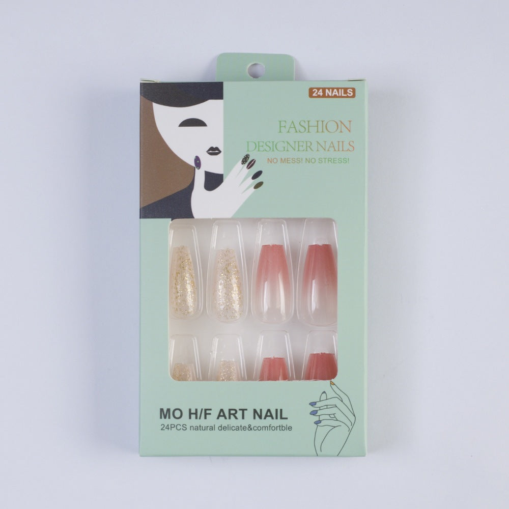 Glamouröse Kunstnägel im modernen Glitzer-Gradient Design Karnz