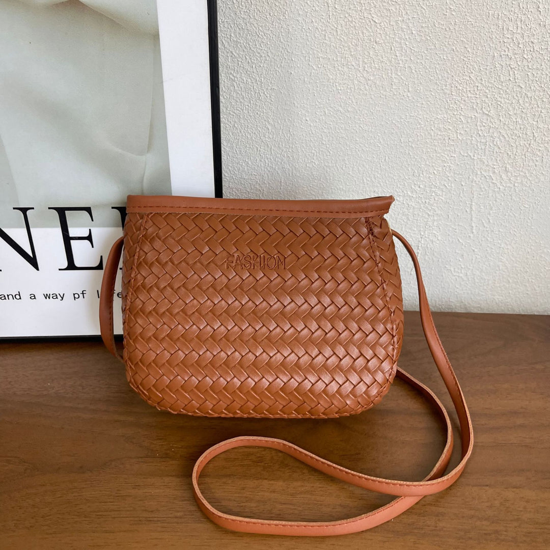 Gewebte Leder Umhängetasche  1790614236